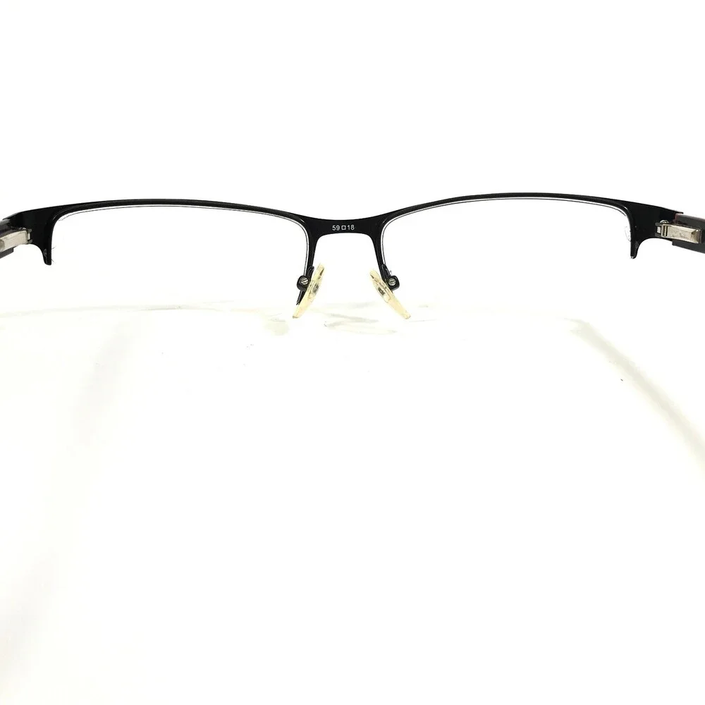 Robert Mitchel XL Eyeglasses Frames RMXL6001 BK Rectangular Half Rim 59-18-150